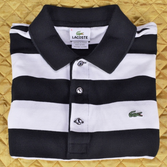 black and white golf shirt